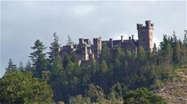 Our first good view of Carbisdale Castle Youth Hostel as we near the entrance